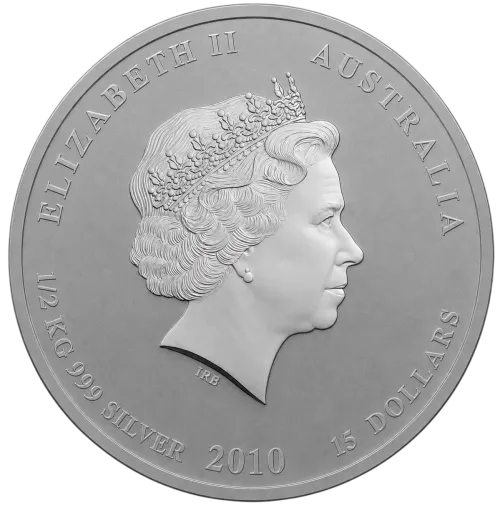 Монета серебряная “Год тигра” 500 г, цена за грамм 7.00 USD на 2026.09.01. Монеты . Задняя сторона