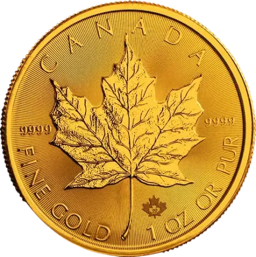 Монета золота “Canadian Maple Leaf” 31,1 г, ціна за грам 142.00 USD на 2026.07.06. Монети . Передня сторона
