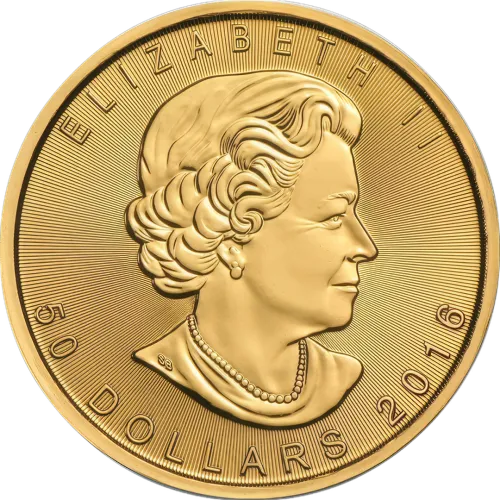 Монета золота “Canadian Maple Leaf” 31,1 г, ціна за грам 142.00 USD на 2026.07.06. Монети . Задня сторона