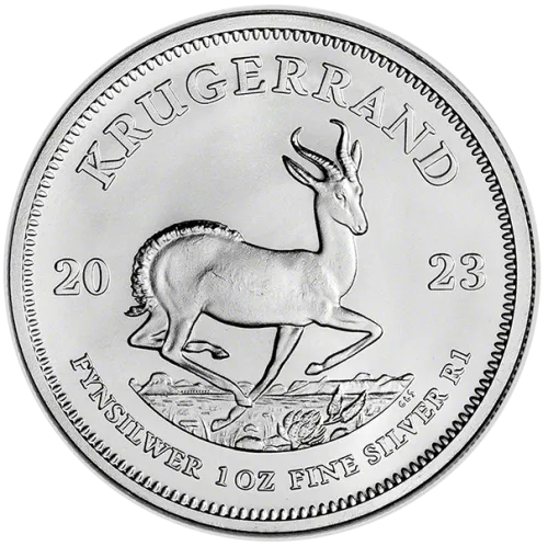 Монета срібна “Krugerrand” 31,1 г, ціна за грам 4.80 USD на 2026.07.06. Монети . Передня сторона