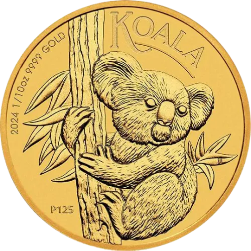 Монета золота “Коала” 3,11 г, ціна за грам уточніть на сайті на 2026.08.20. Монети . Передня сторона