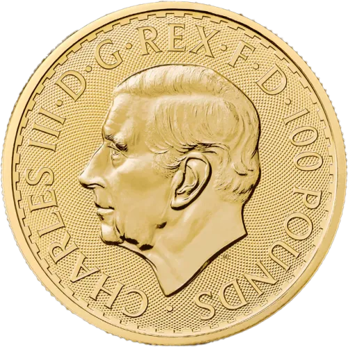 Монета золота “British Britannia” 31,1 г, ціна за грам 142.00 USD на 2026.07.06. Монети . Задня сторона