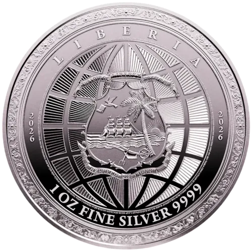 Монета срібна "Pax 2026" 31,1 г, ціна за грам 5.01 USD на 2026.07.06. Монети . Задня сторона