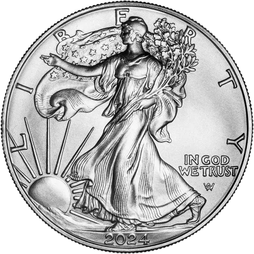 Монета срібна "American Eagle Liberty" 31,1г, ціна за грам 4.66 USD на 2026.07.06. Монети . Передня сторона