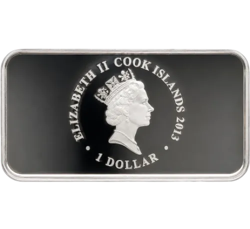 Монета срібна "2013 Year of the snake" 31,1г, ціна за грам 7.88 USD на 2026.08.20. Монети . Задня сторона