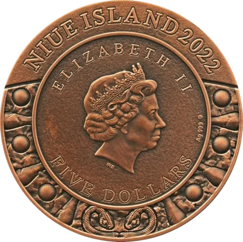 Монета серебряная "Щит Афины" 62,2 г, цена за грамм 7.15 USD на 2026.08.24. Монеты . Задняя сторона