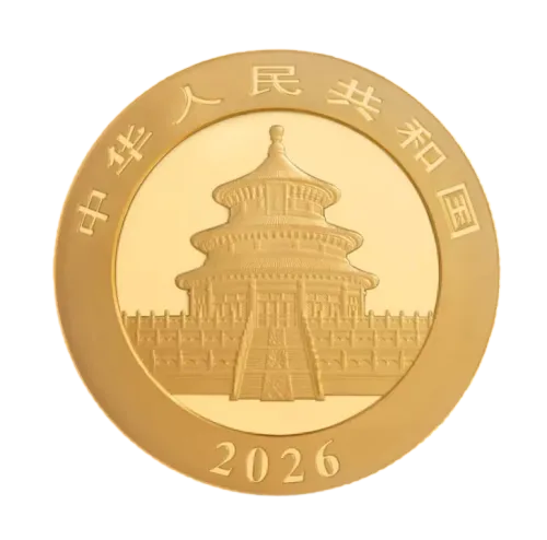 Монета золотая "Панда" 15г, цена за грамм 160.00 USD на 2026.07.09. Монеты . Задняя сторона