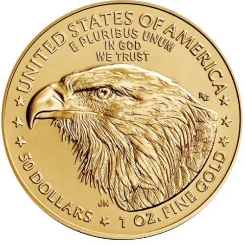 Монета золота “American Eagle” 33.9 г, ціна за грам уточніть на сайті на 2026.07.06. Монети . Передня сторона