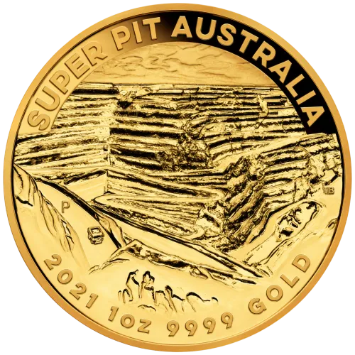 Монета золотая "Super pit australia" 31,1 г, цена за грамм 160.00 USD на 2026.08.24. Монеты . Передняя сторона