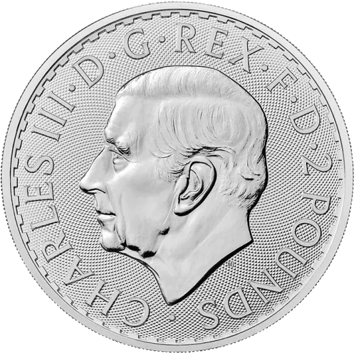 Монета срібна “British Britannia” 31,1 г, ціна за грам 4.80 USD на 2026.07.06. Монети . Задня сторона