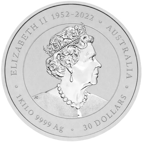 Монета срібна "Lunar III - Рік Дракона" 1 кг, ціна за грам 4.00 USD на 2026.07.06. Монети . Задня сторона